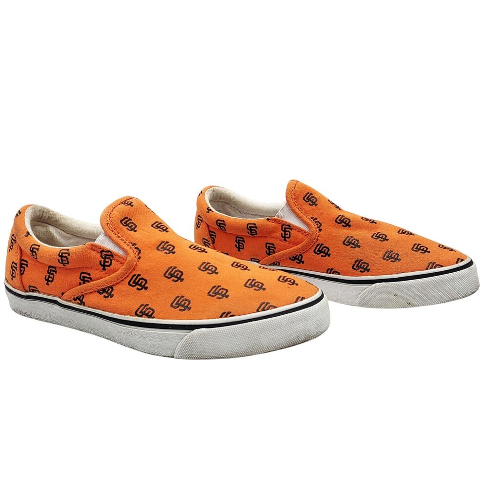MLB San Francisco Giants Unisex Row One Victory Sneakers Orange Black Womens 6.5